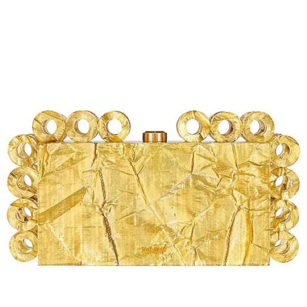 CULT GAIA Harlow Clutch In Metallic - Gold